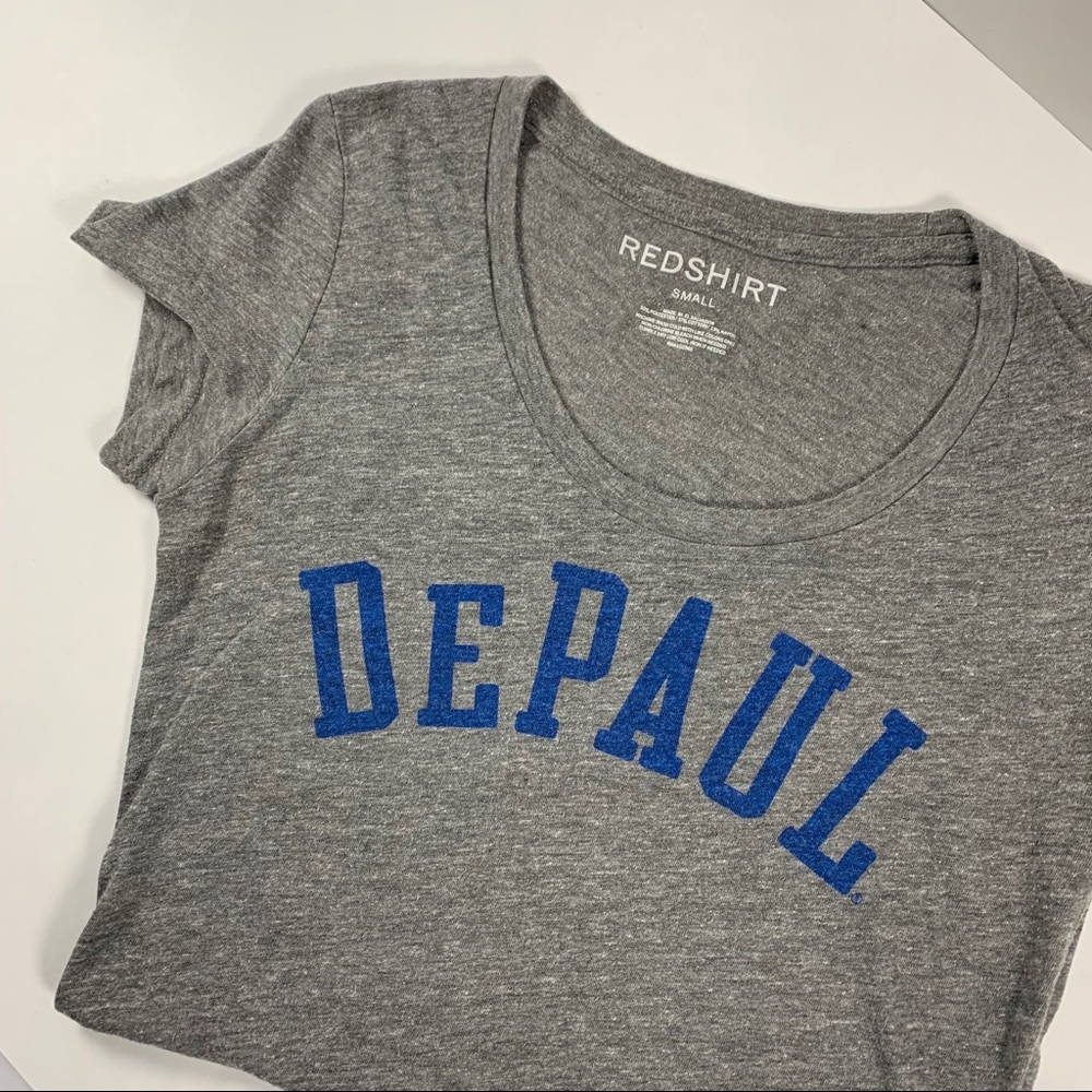 DePaul Short Sleeve Tee Size Small Grey
